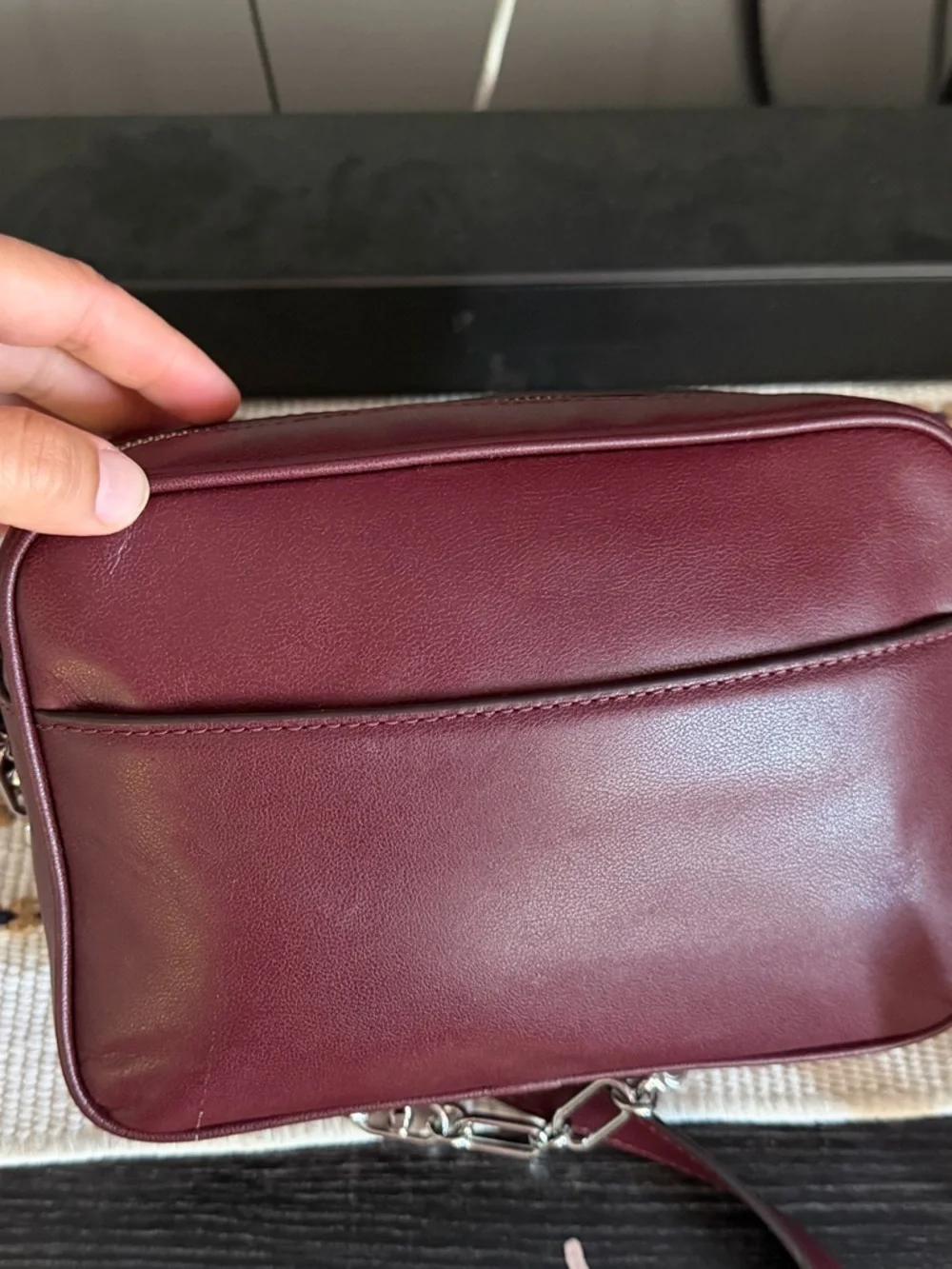 Michael kors medium chain swag camera crossbody in Merlot